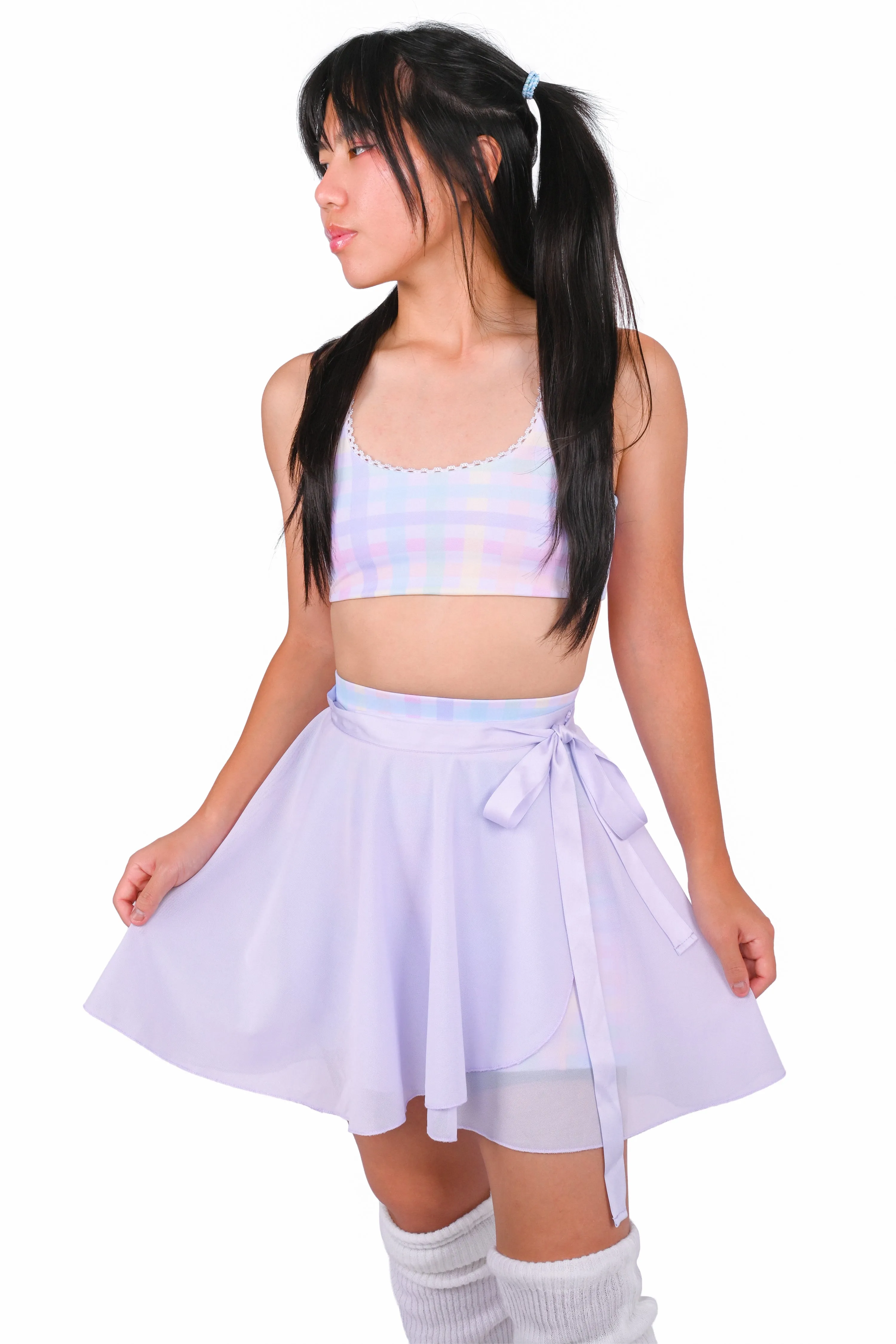 Rainbow Gingham Racerback Sports Bra sold by My Violet product image thumbnail 5