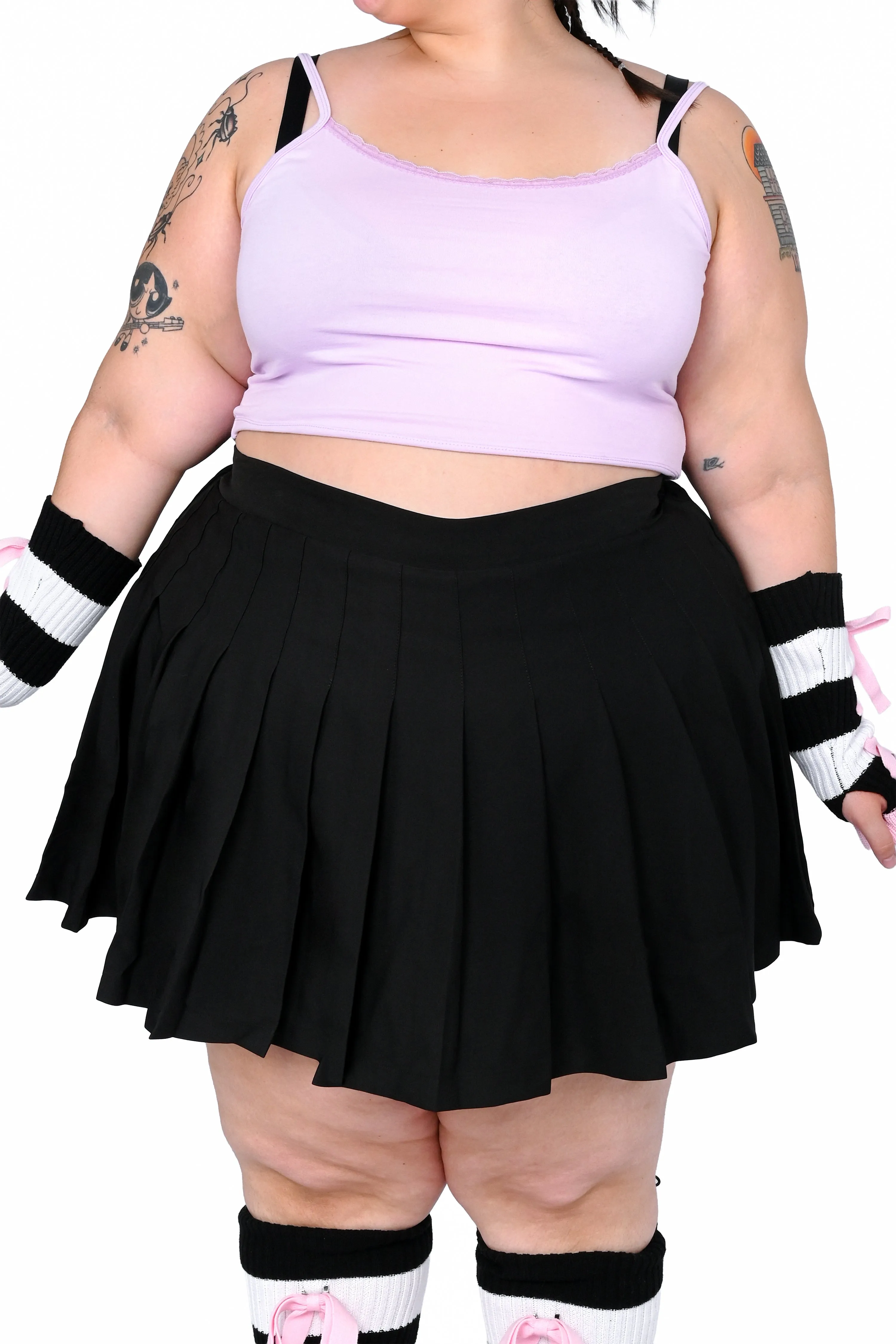 Claire Pleated Skirt - Black sold by My Violet