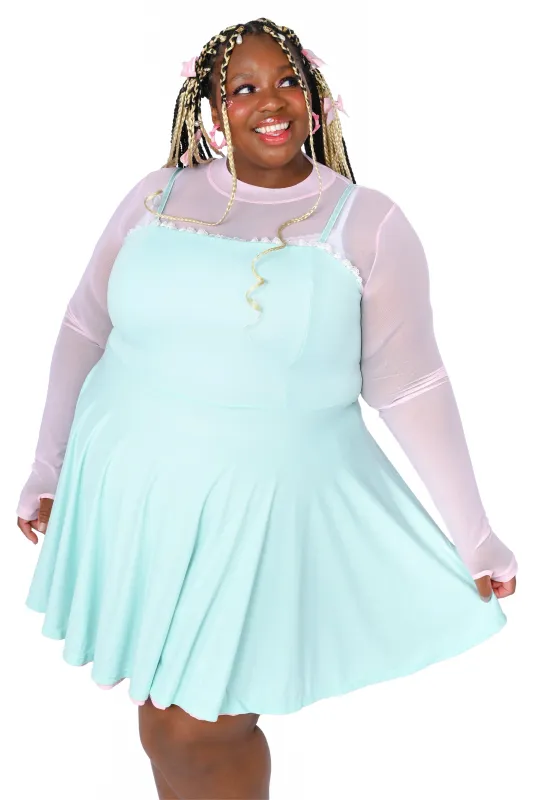 Basics Reversible Skater Dress - Mint/Pink sold by My Violet