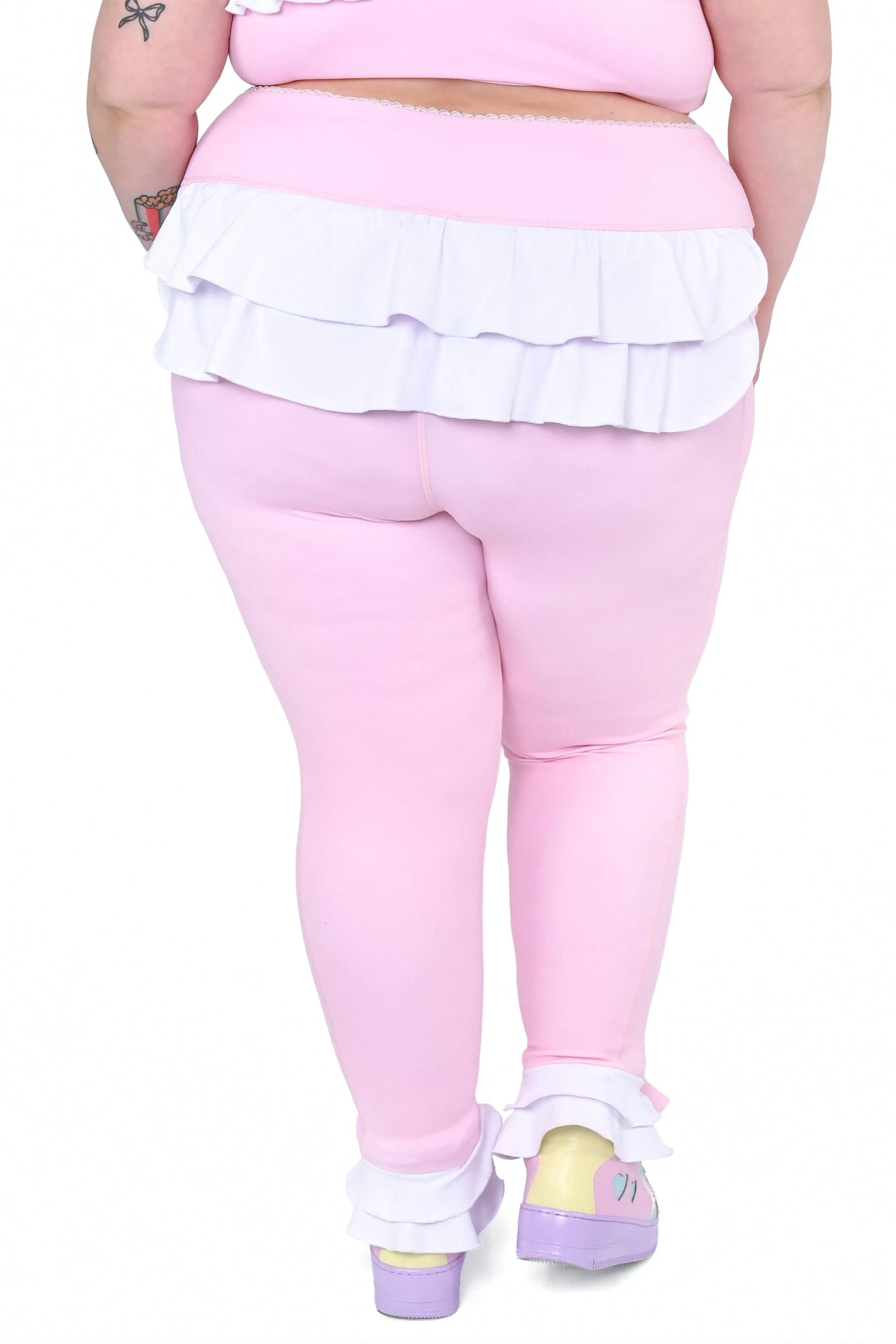 Pink Ruffle Leggings sold by My Violet product image thumbnail 2