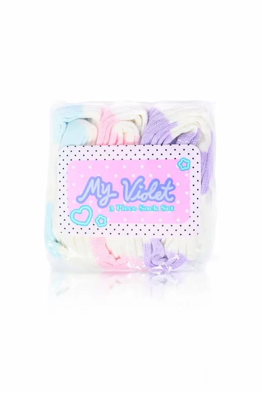 Stripe Scrunch Socks Multi-Pack sold by My Violet