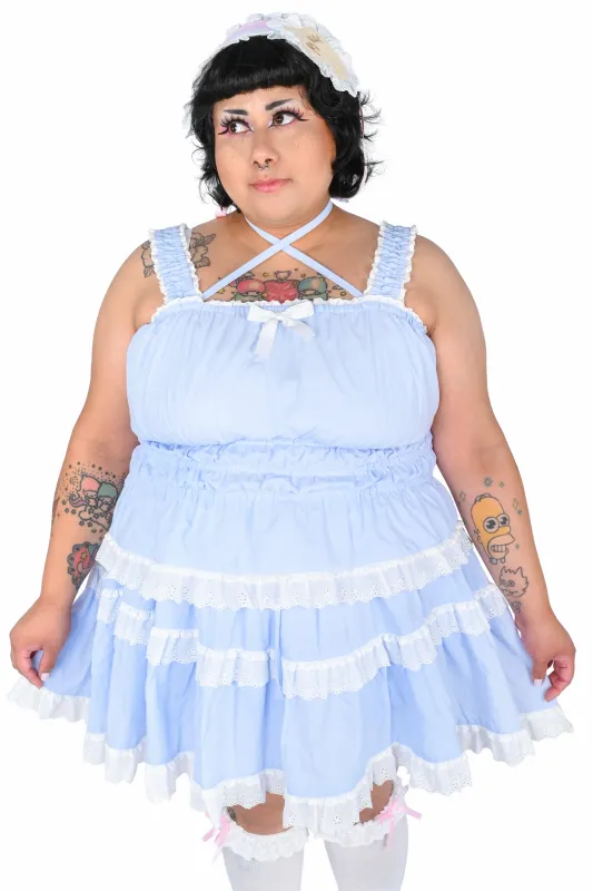 Katherine Shirred Camisole - Sky Blue sold by My Violet