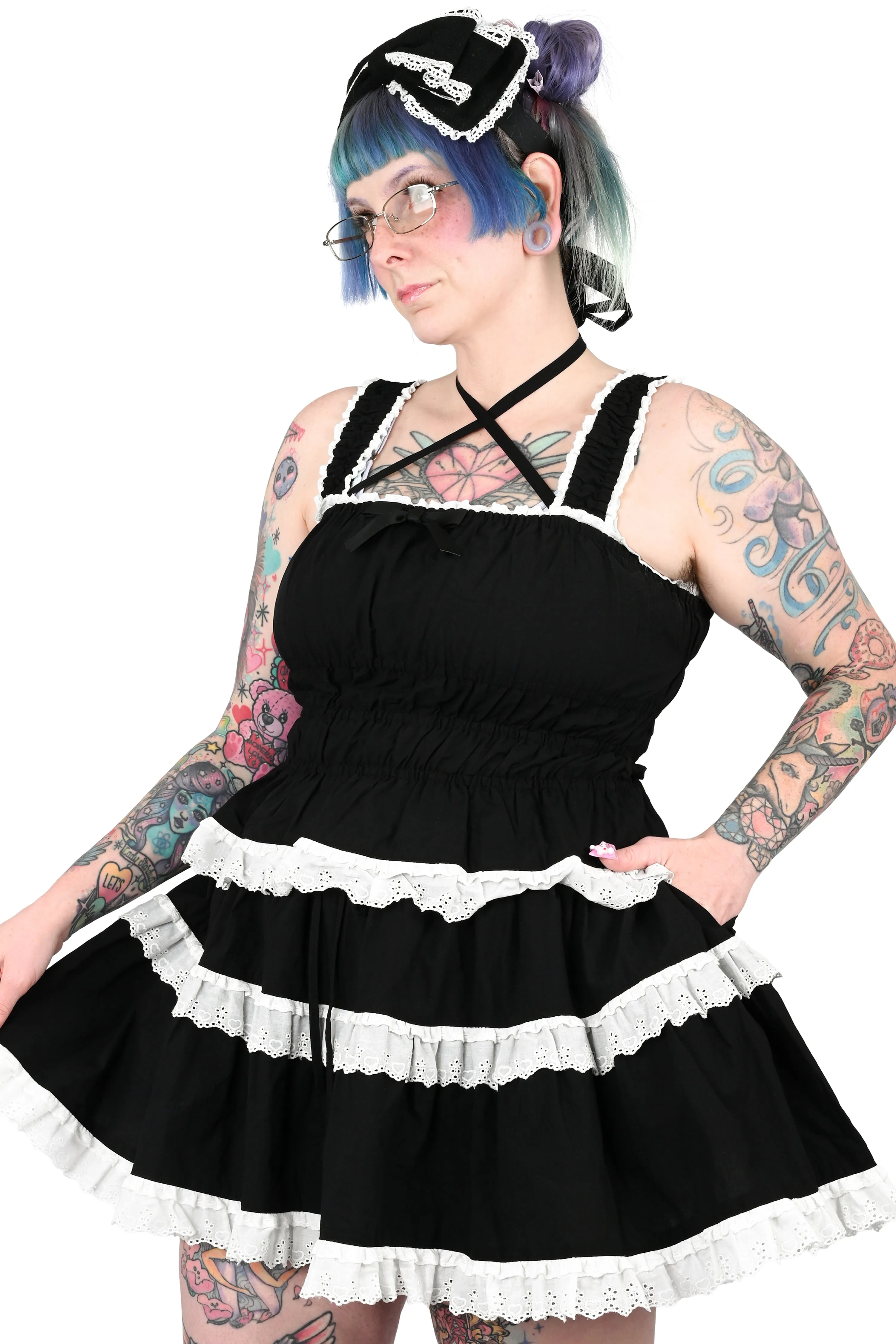 Katherine Shirred Camisole - Black sold by My Violet