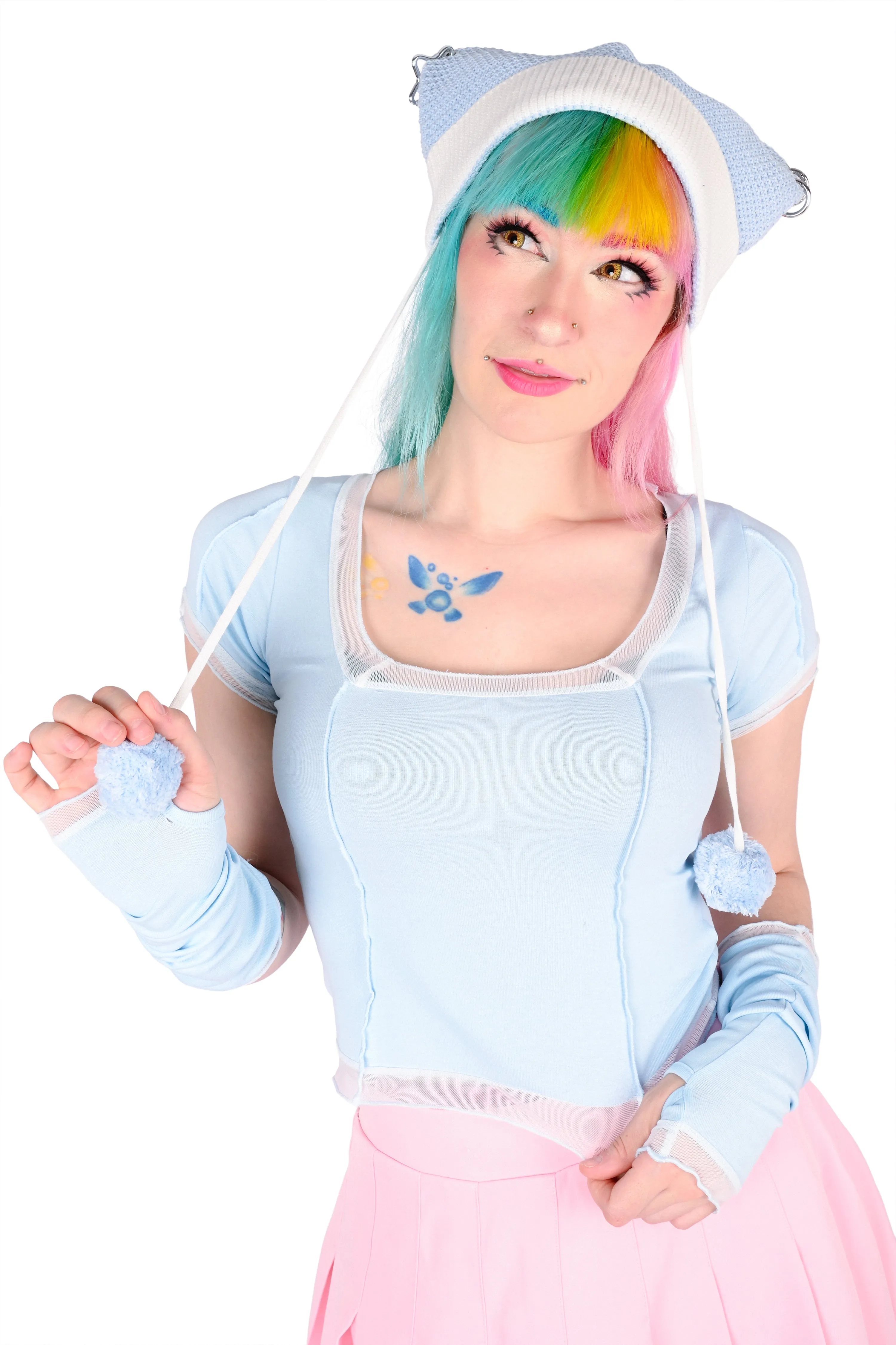 Izzy Armwarmer Crop Top - Blue sold by My Violet product image thumbnail 2