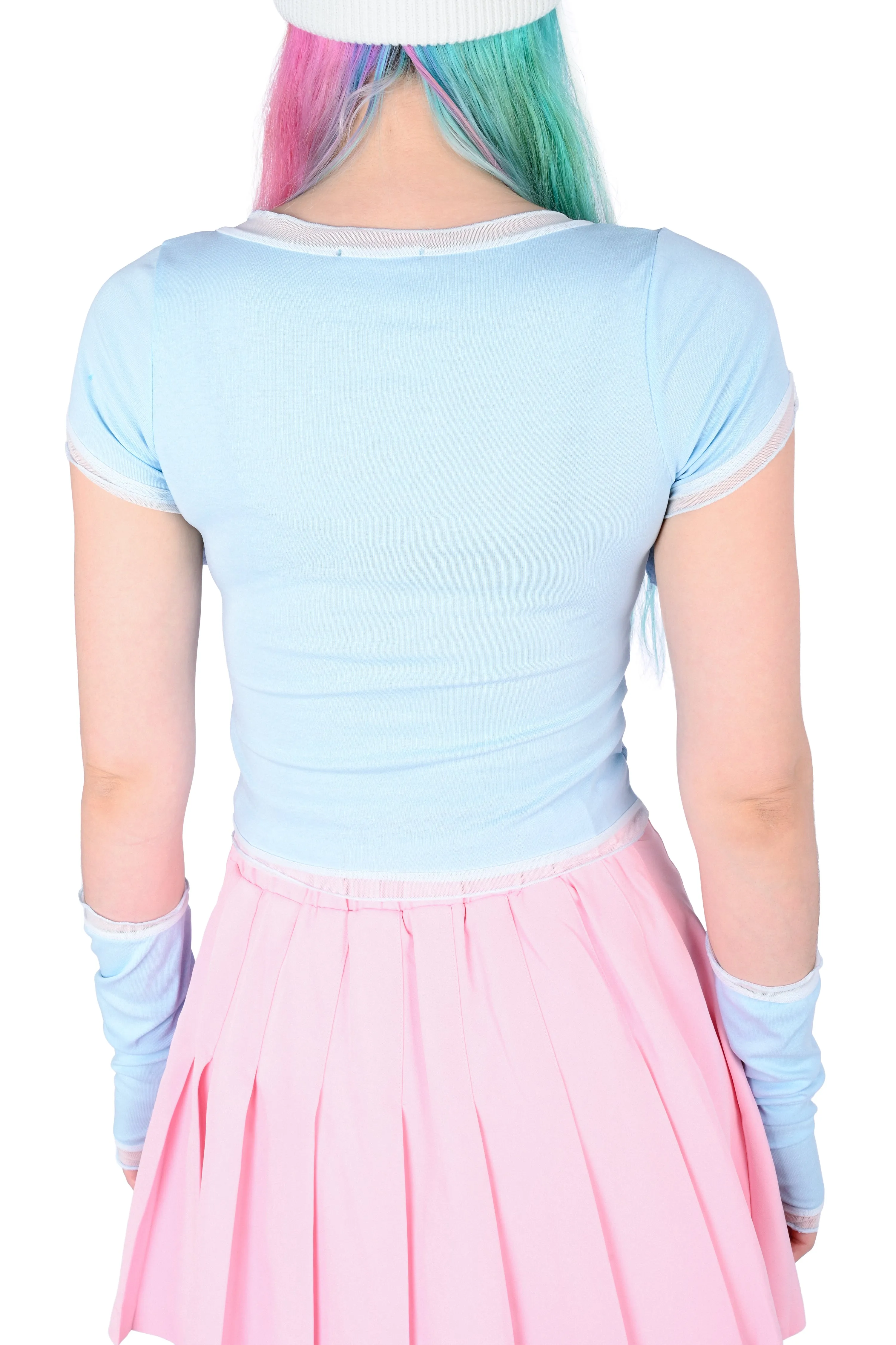 Izzy Armwarmer Crop Top - Blue sold by My Violet product image thumbnail 3