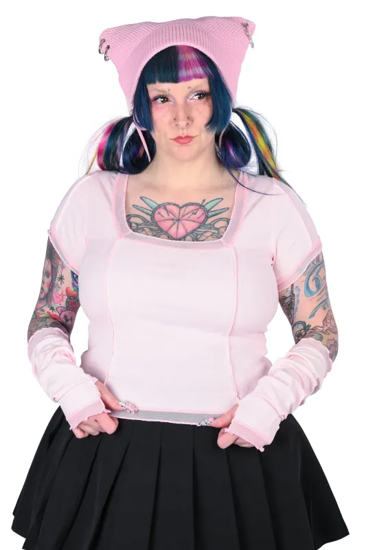 Izzy Armwarmer Crop Top - Pink made by My Violet