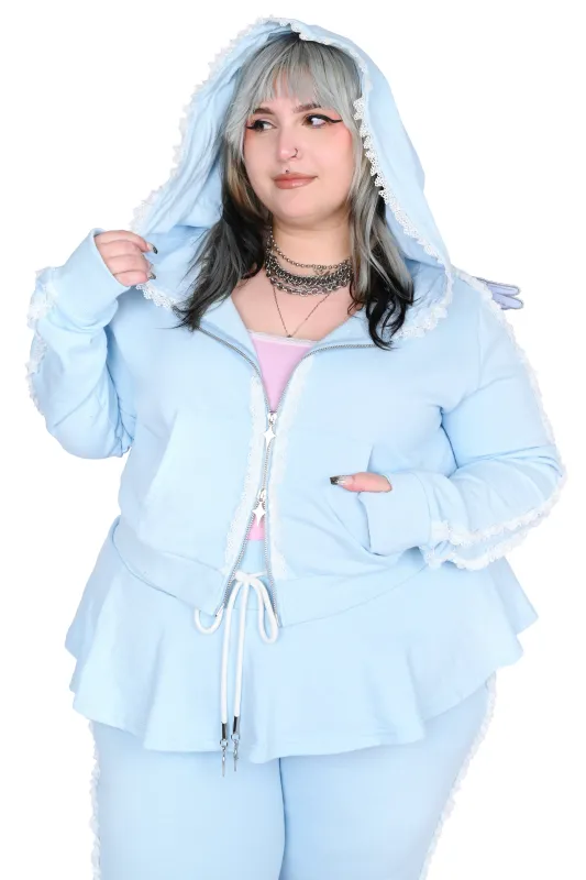 Halo Angel Wing Hoodie - Blue made by My Violet