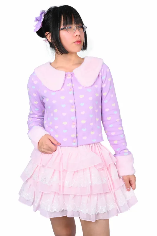 Coco Cardigan - Lavender Rainbow made by My Violet