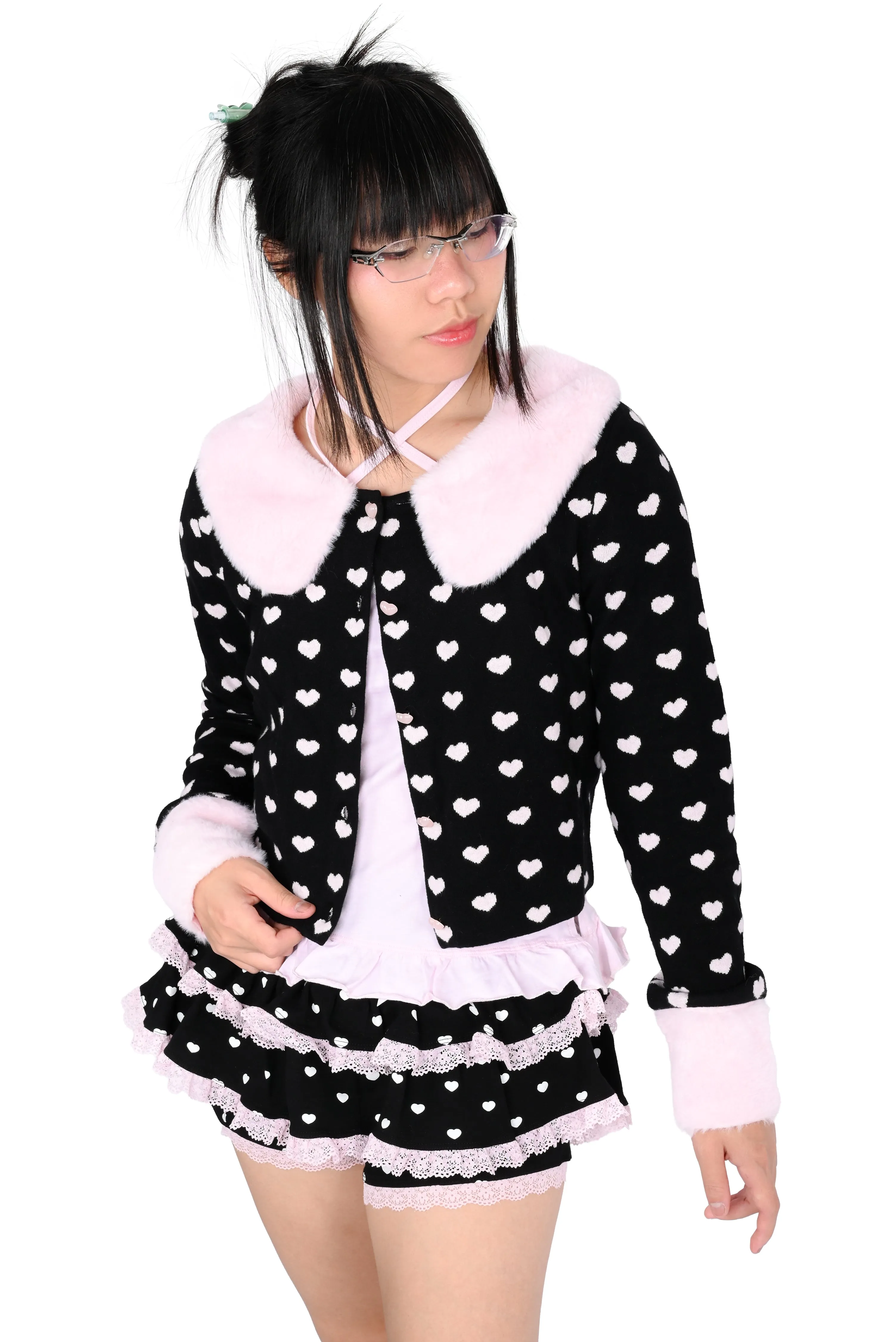 Coco Cardigan - Pink and Black sold by My Violet product image thumbnail 2