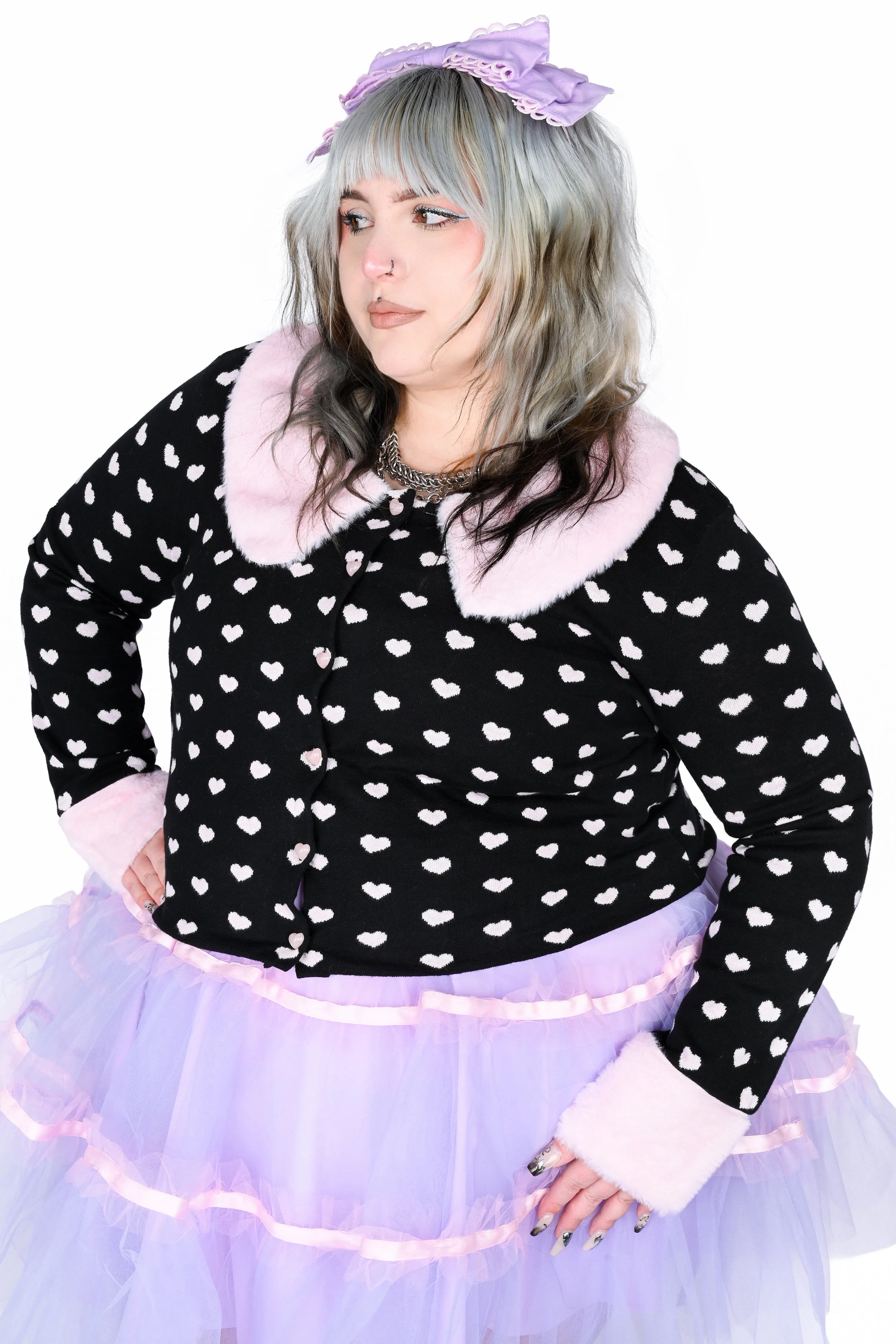 Coco Cardigan - Pink and Black sold by My Violet product image thumbnail 3