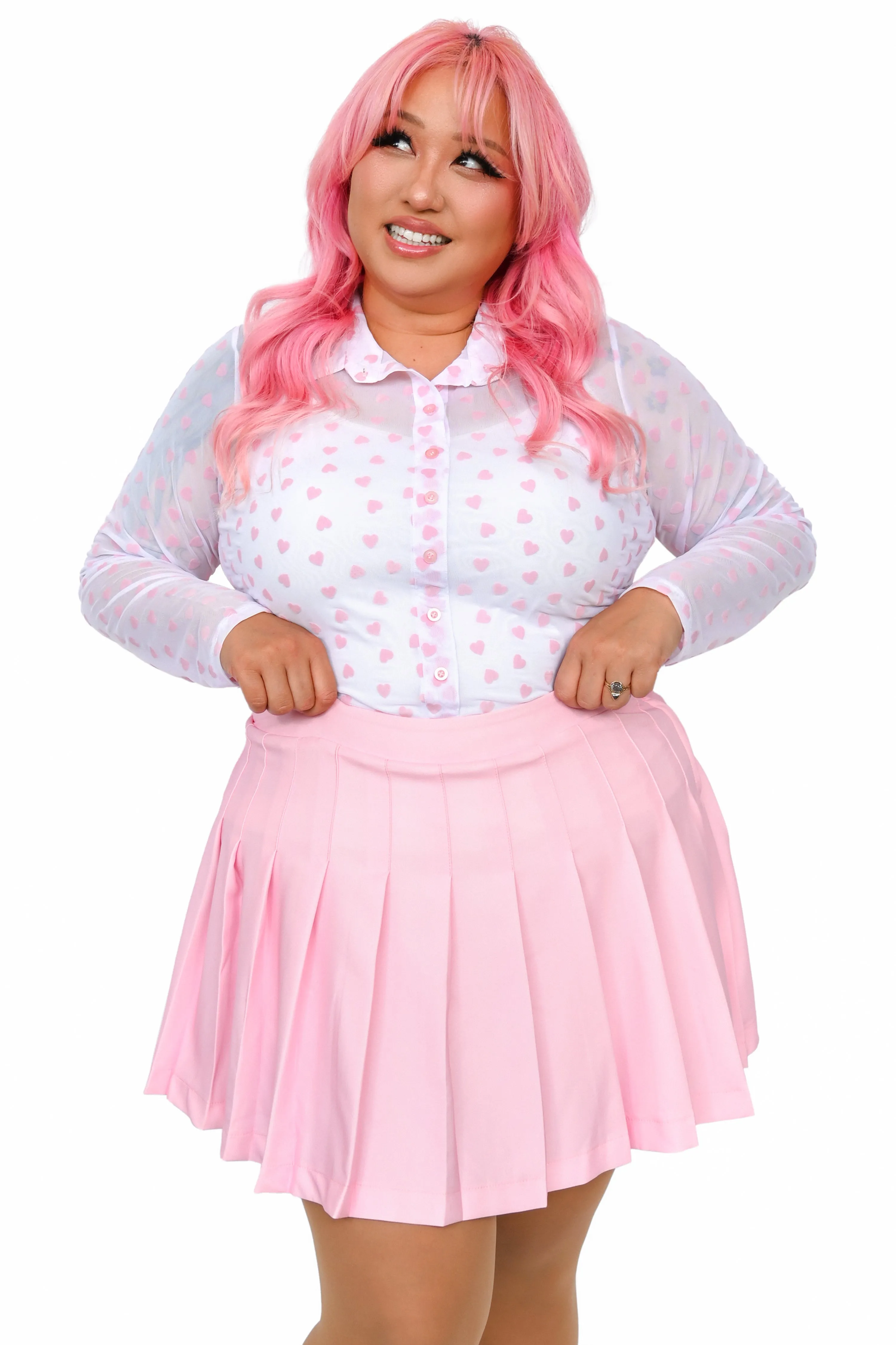 Claire Pleated Skirt - Pink sold by My Violet product image thumbnail 3