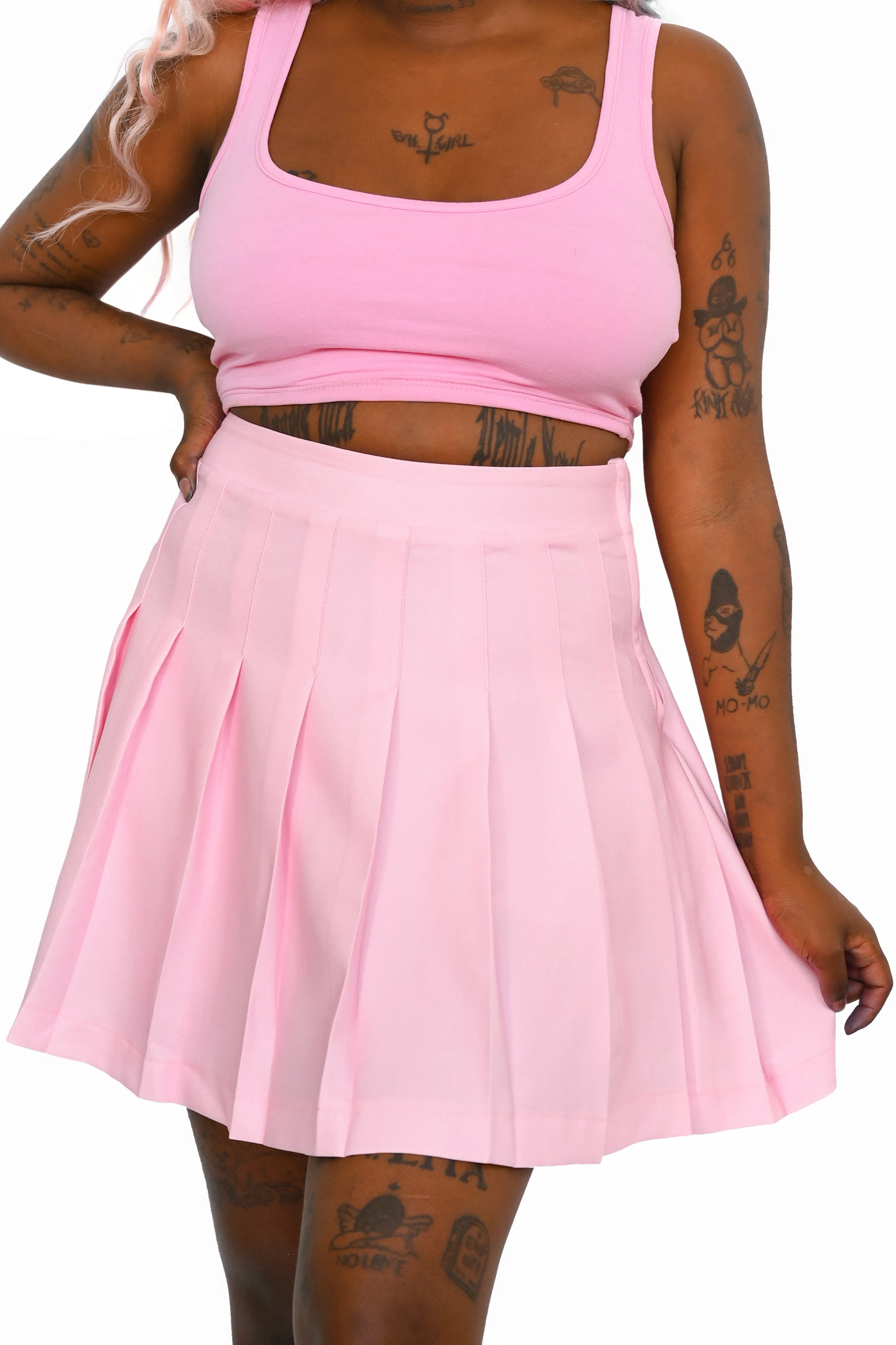 Claire Pleated Skirt - Pink sold by My Violet product image thumbnail 4