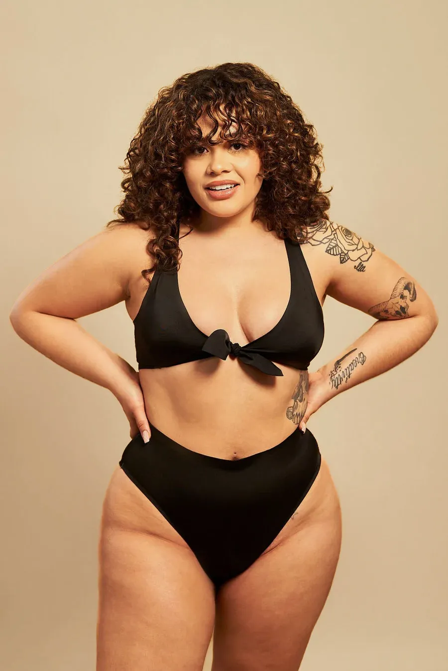 Hampton High-Waisted Bikini Bottom sold by One With