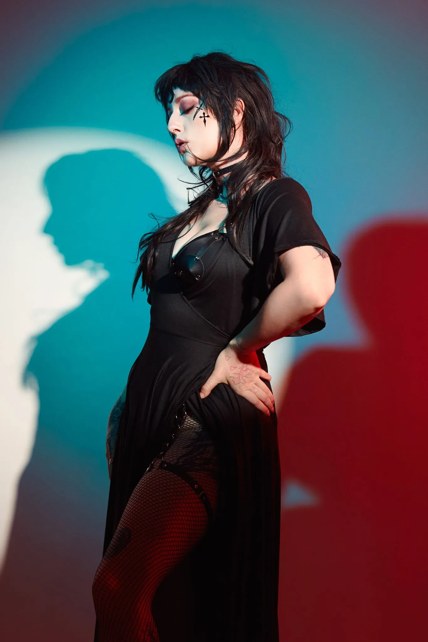 Lydia Wrap Dress in Black Brushed Knit sold by Wax Poetic product image thumbnail 2