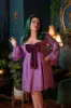 Priscilla 60's Bell Sleeve Lace Mini Dress in Lavender sold by Wax Poetic