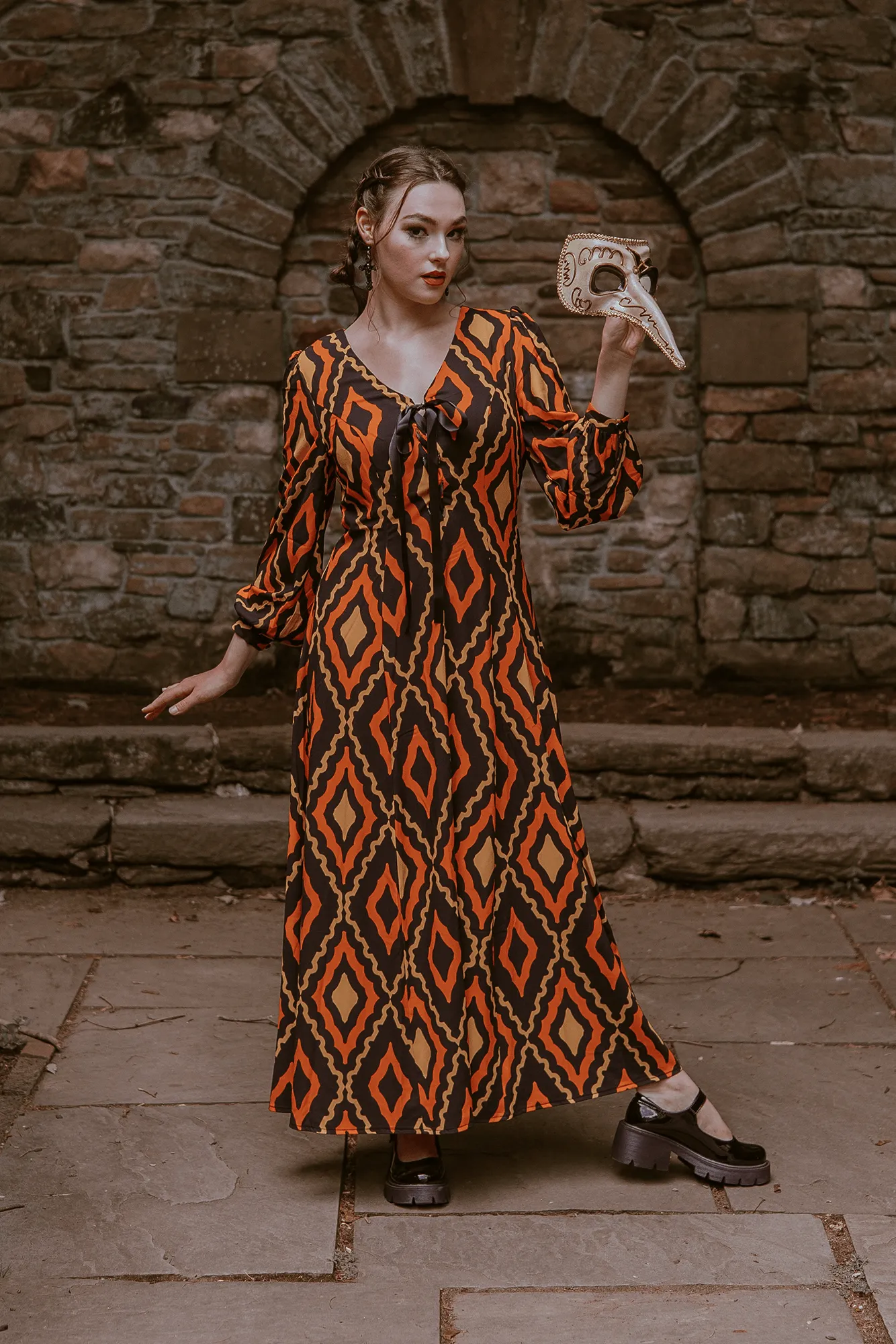Penny Maxi Dress in Haunted Hotel Print sold by Wax Poetic product image thumbnail 2