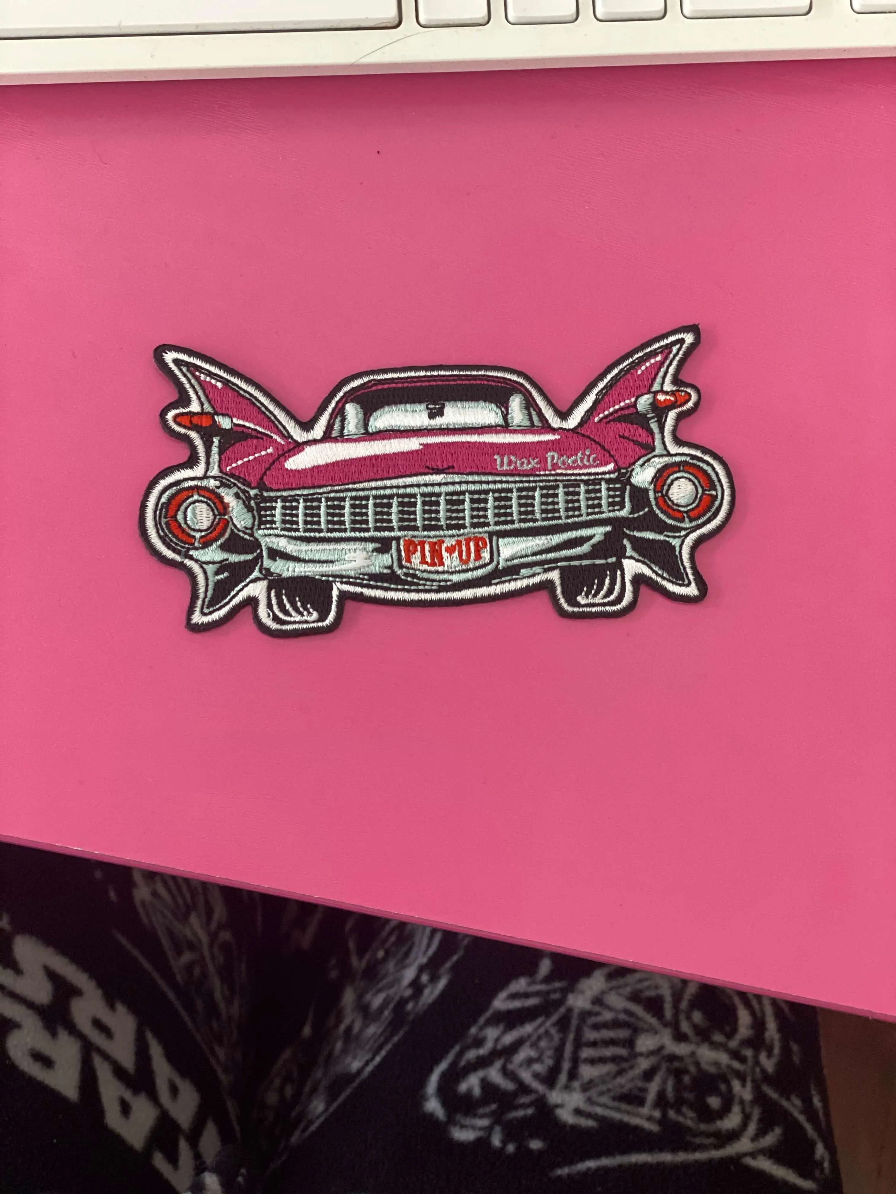 Pink Caddy Pinup patch sold by Wax Poetic product image thumbnail 3