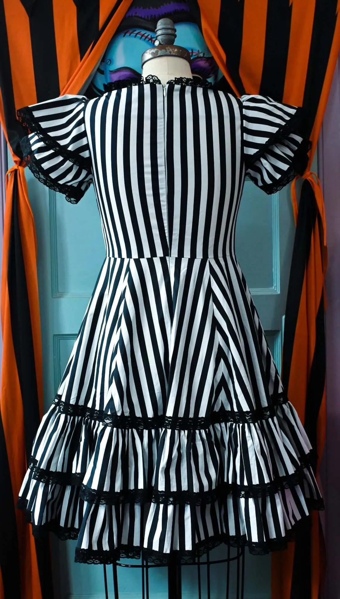 Adelaide Dress in Sandworm Stripes sold by Wax Poetic product image thumbnail 4