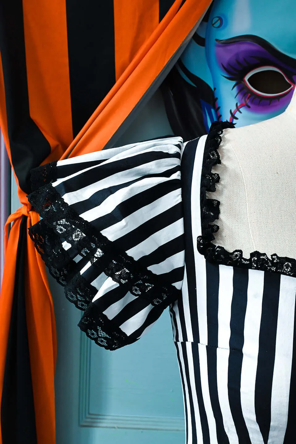 Adelaide Dress in Sandworm Stripes sold by Wax Poetic product image thumbnail 5