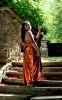 Liberty hi-lo Copper Metallic Knit dress sold by Wax Poetic