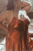 Liberty hi-lo Copper Metallic Knit dress sold by Wax Poetic