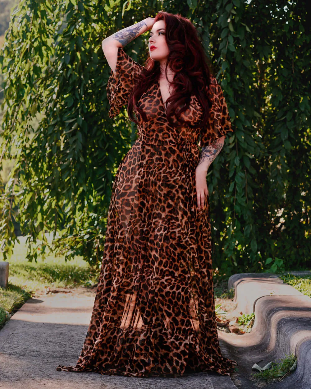 *PRE ORDER* Lydia dress in Leopard Mesh sold by Wax Poetic