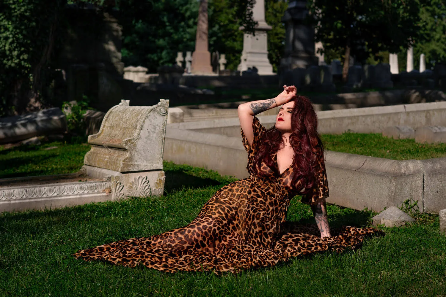 *PRE ORDER* Lydia dress in Leopard Mesh sold by Wax Poetic product image thumbnail 4