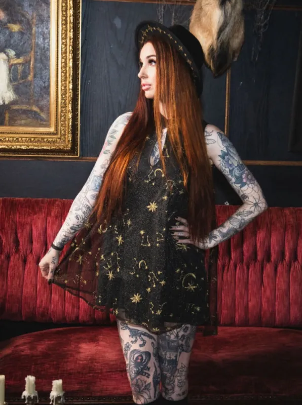 Celeste - Hooded Mini Dress with Capelet by Witchwood Bags sold by Wax Poetic