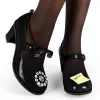 Chocolaticas® Mid Heels Call Me In Black Women's Mary Jane Pump sold by Wax Poetic