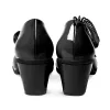 Chocolaticas® Mid Heels Call Me In Black Women's Mary Jane Pump sold by Wax Poetic