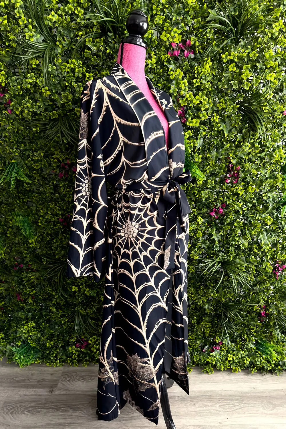 Vintage Webs Bell Sleeve Kimono Robe by the Oblong Box Shop sold by Wax Poetic product image thumbnail 5