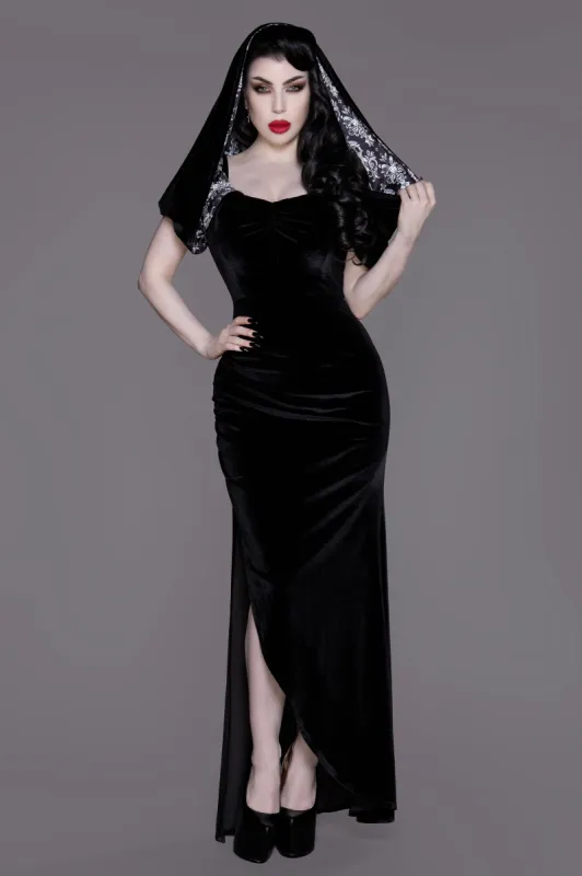 Weasel Wear Grim Reaper Velvet Gown + Removable Hood sold by Wax Poetic