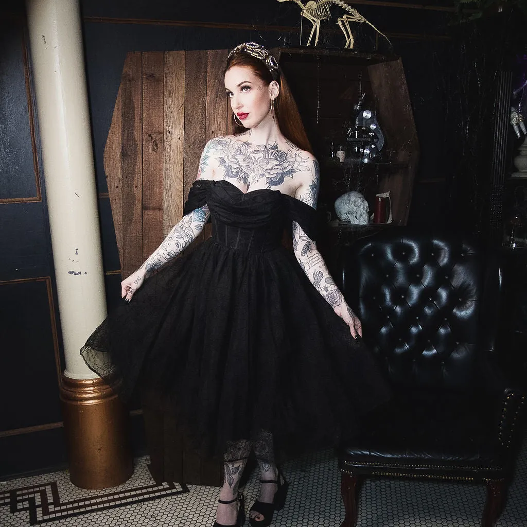 Octavia's Web - Flocked Spider Web Party Dress by Witchwood Bags sold by Wax Poetic product image thumbnail 5