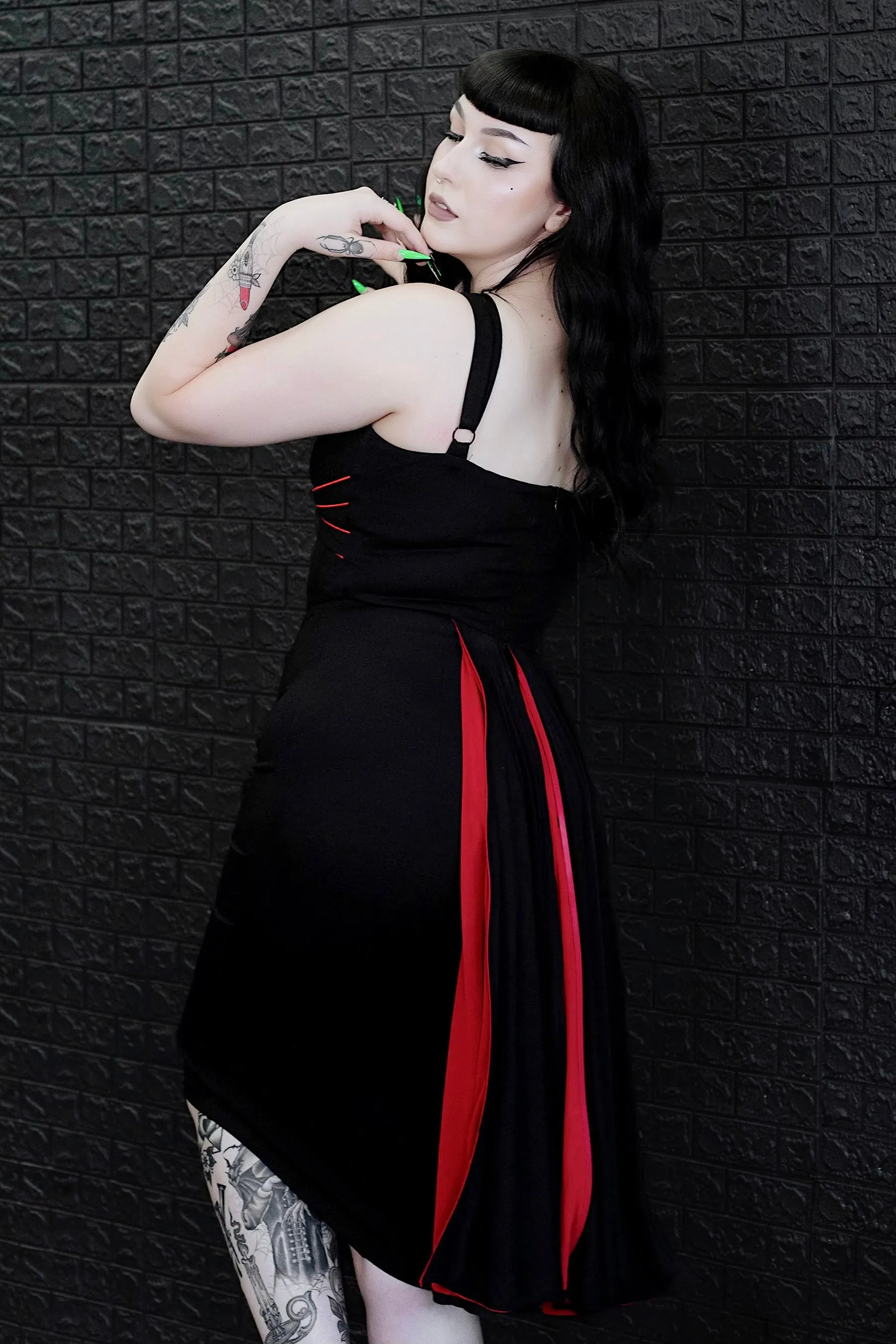 Weasel Wear Drac Bat Wing and Cape Wiggle Dress sold by Wax Poetic product image thumbnail 3