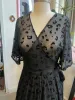 Lydia Wrap Dress in Flocked Jaguar Mesh sold by Wax Poetic