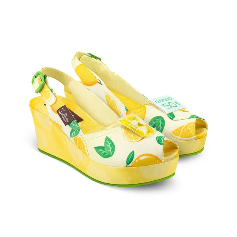 Chocolaticas® Lemonade Stand Women's Sandal made by Wax Poetic