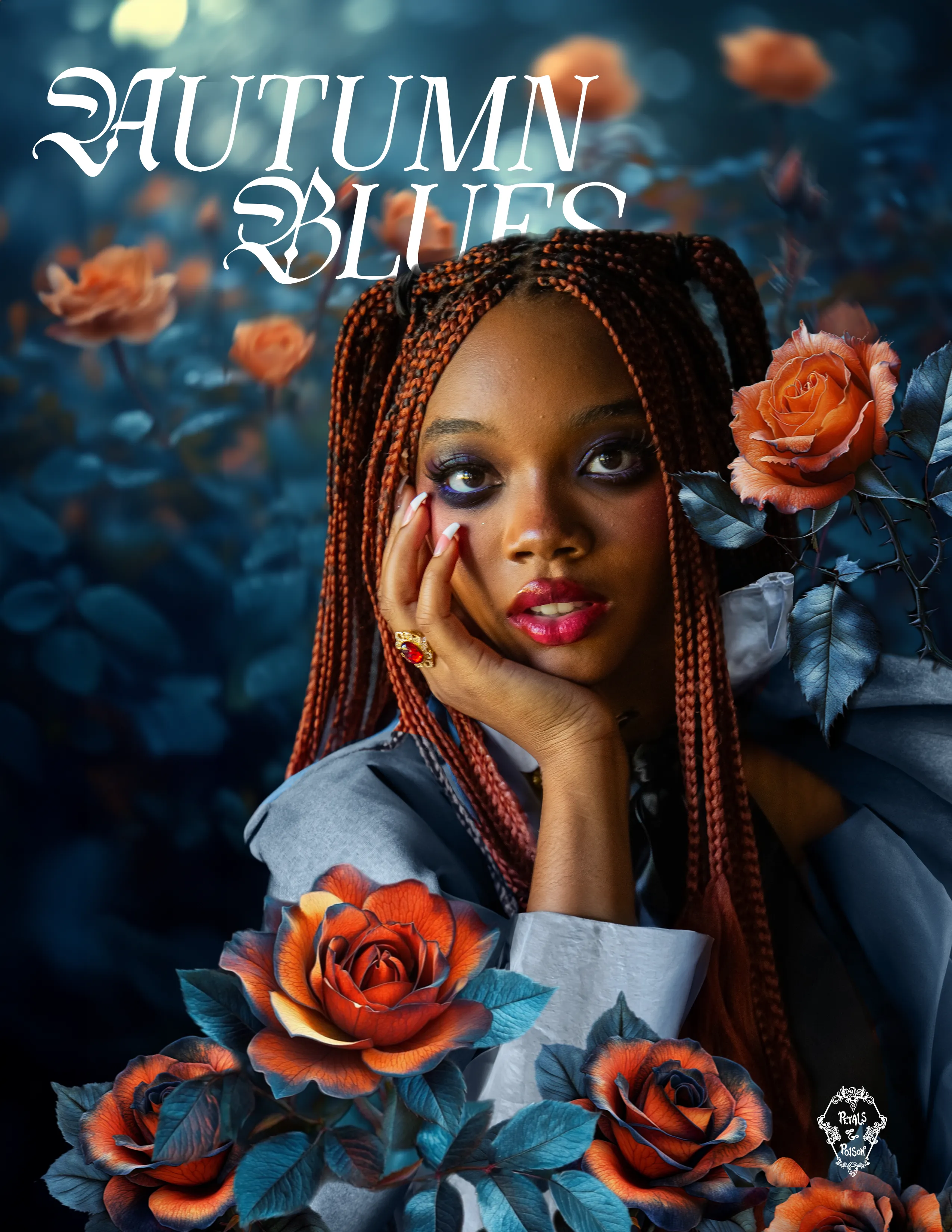 The "Malvolia" Dress in WONDERLAND BLUE by Petals and Poison sold by Wax Poetic product image thumbnail 4