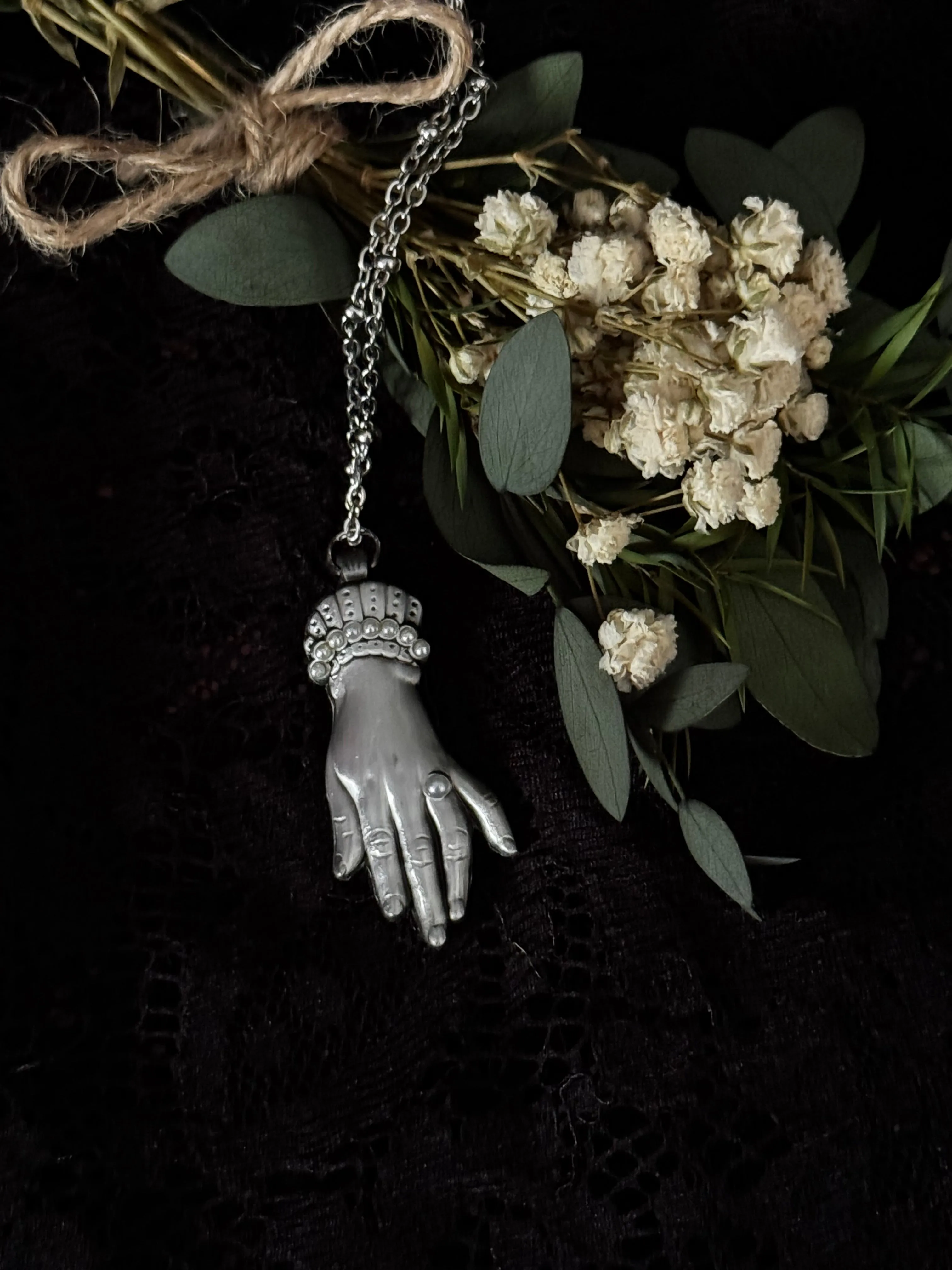 Victorian Hand necklace by Seance sold by Wax Poetic