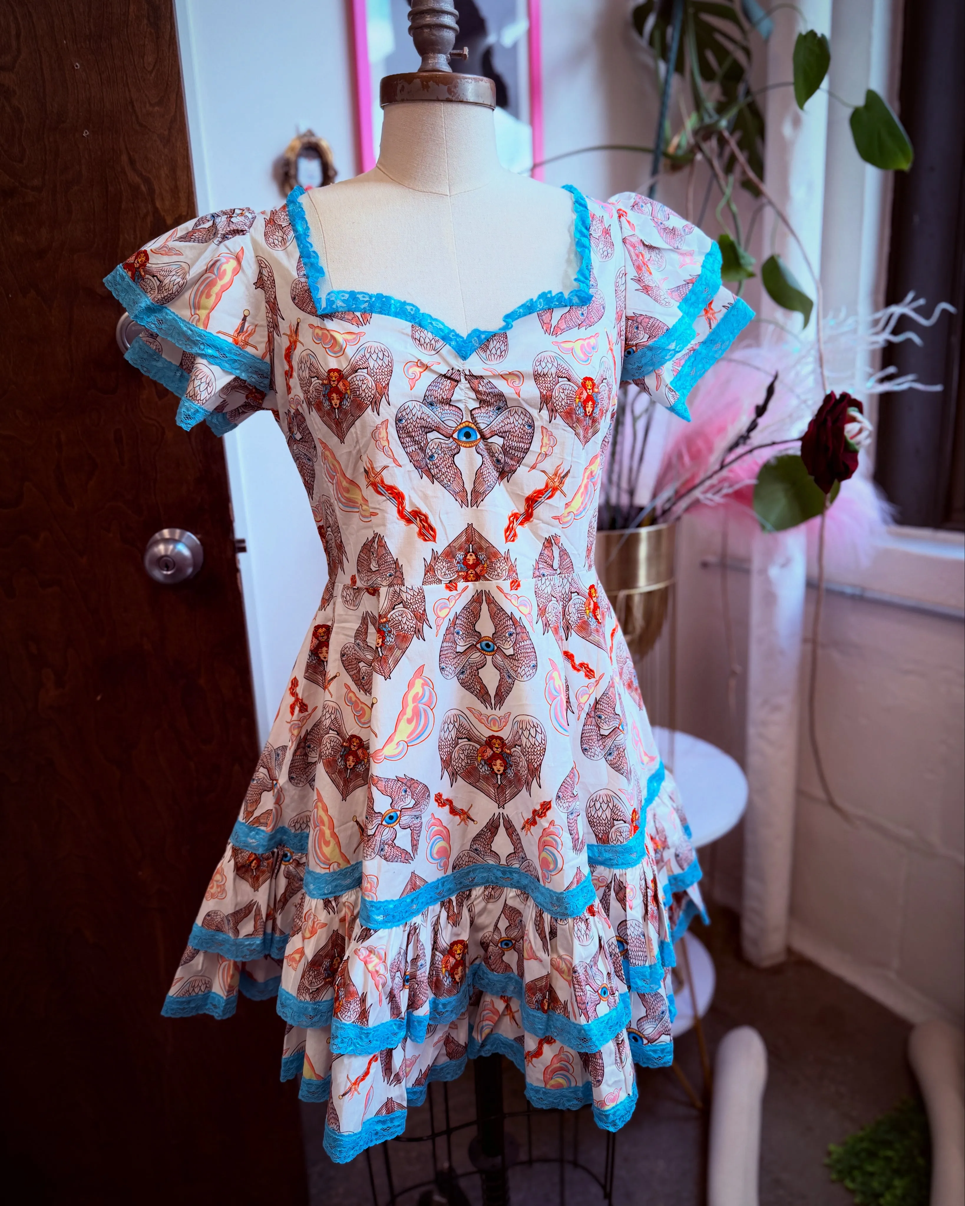 Adelaide Mini Swing Dress in Heavenly Bodies sold by Wax Poetic