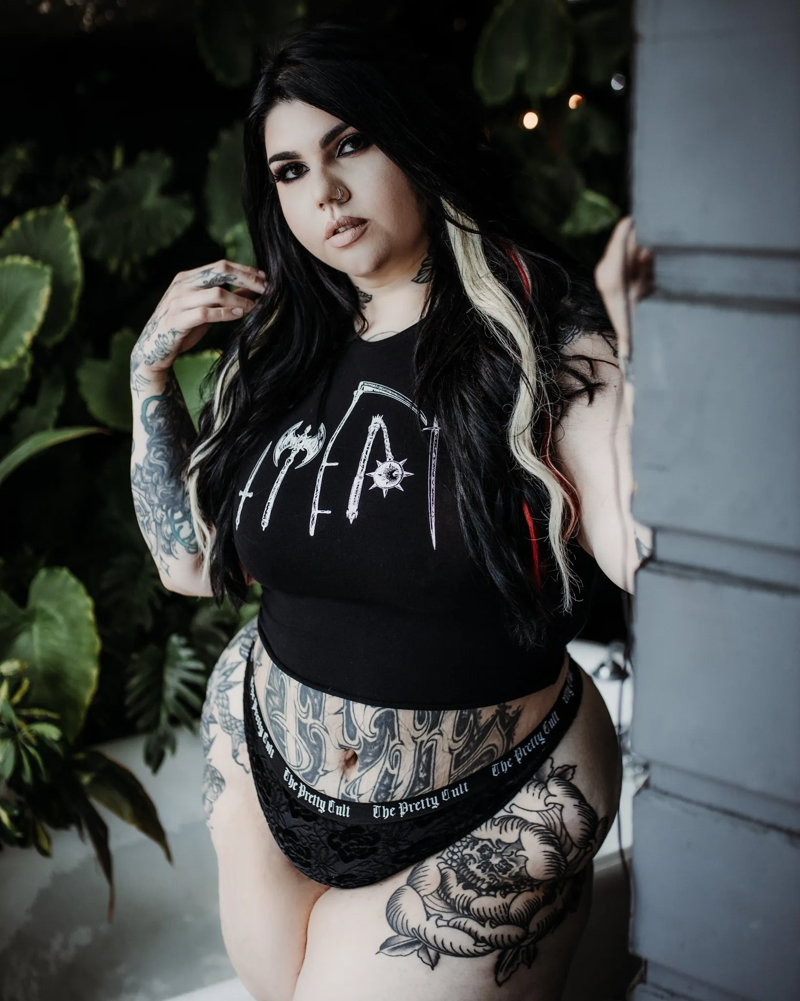 Van Helsing Crop Top by The Pretty Cult sold by Wax Poetic product image thumbnail 3