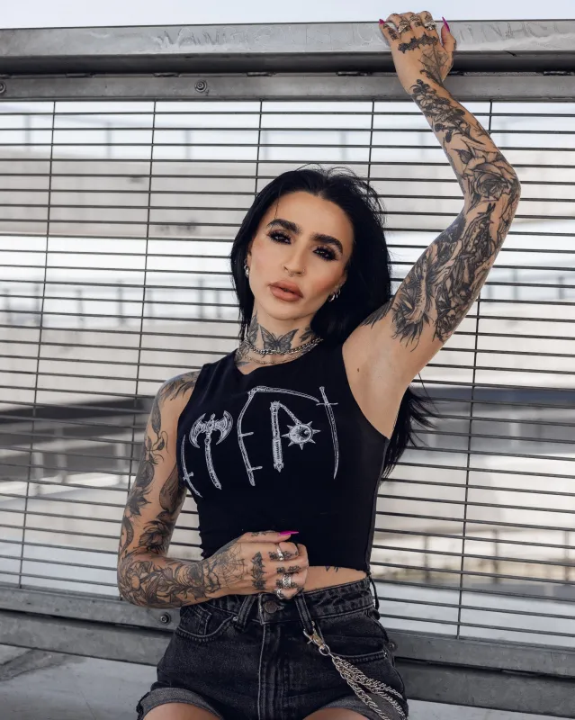 Van Helsing Crop Top by The Pretty Cult sold by Wax Poetic