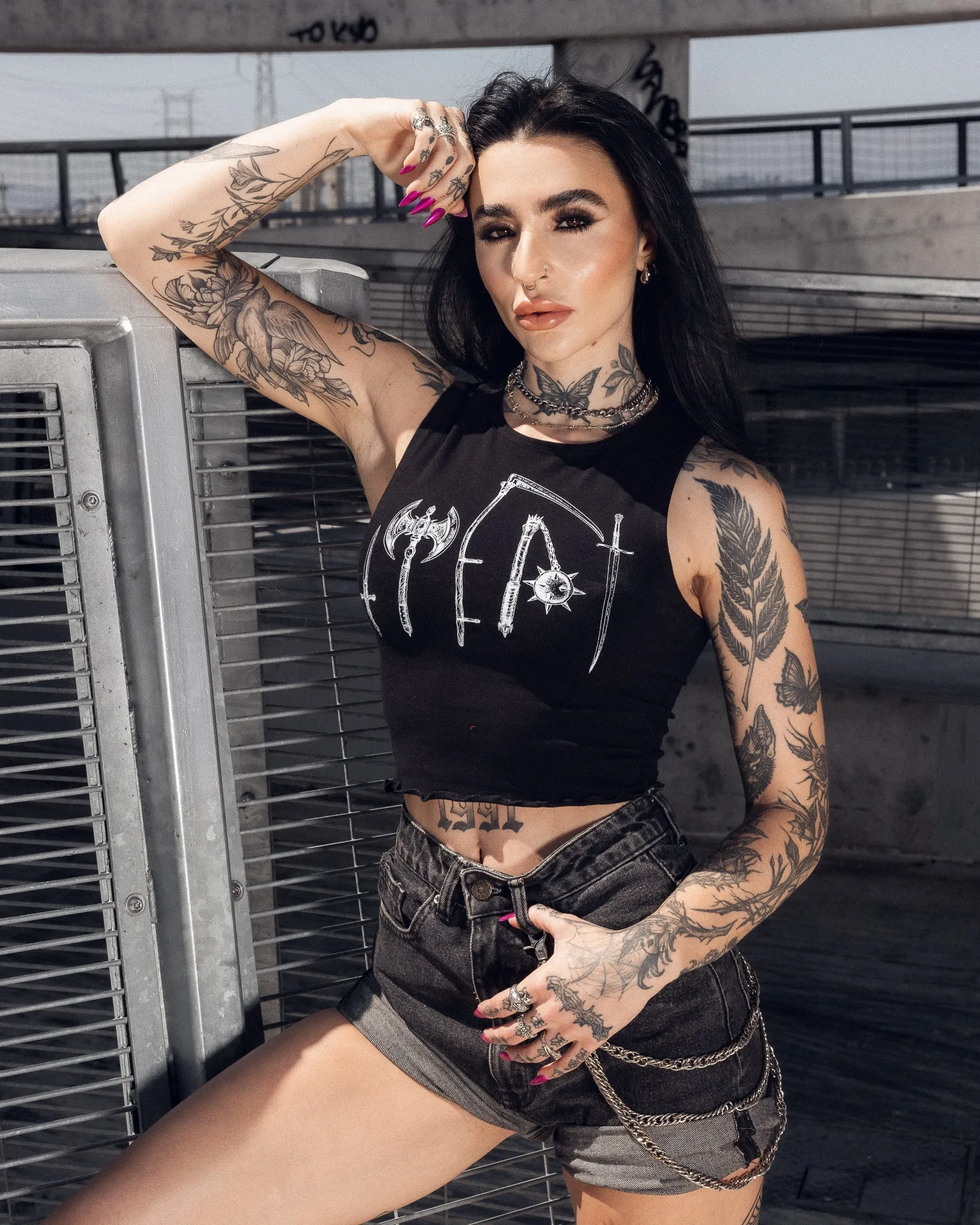 Van Helsing Crop Top by The Pretty Cult sold by Wax Poetic product image thumbnail 2