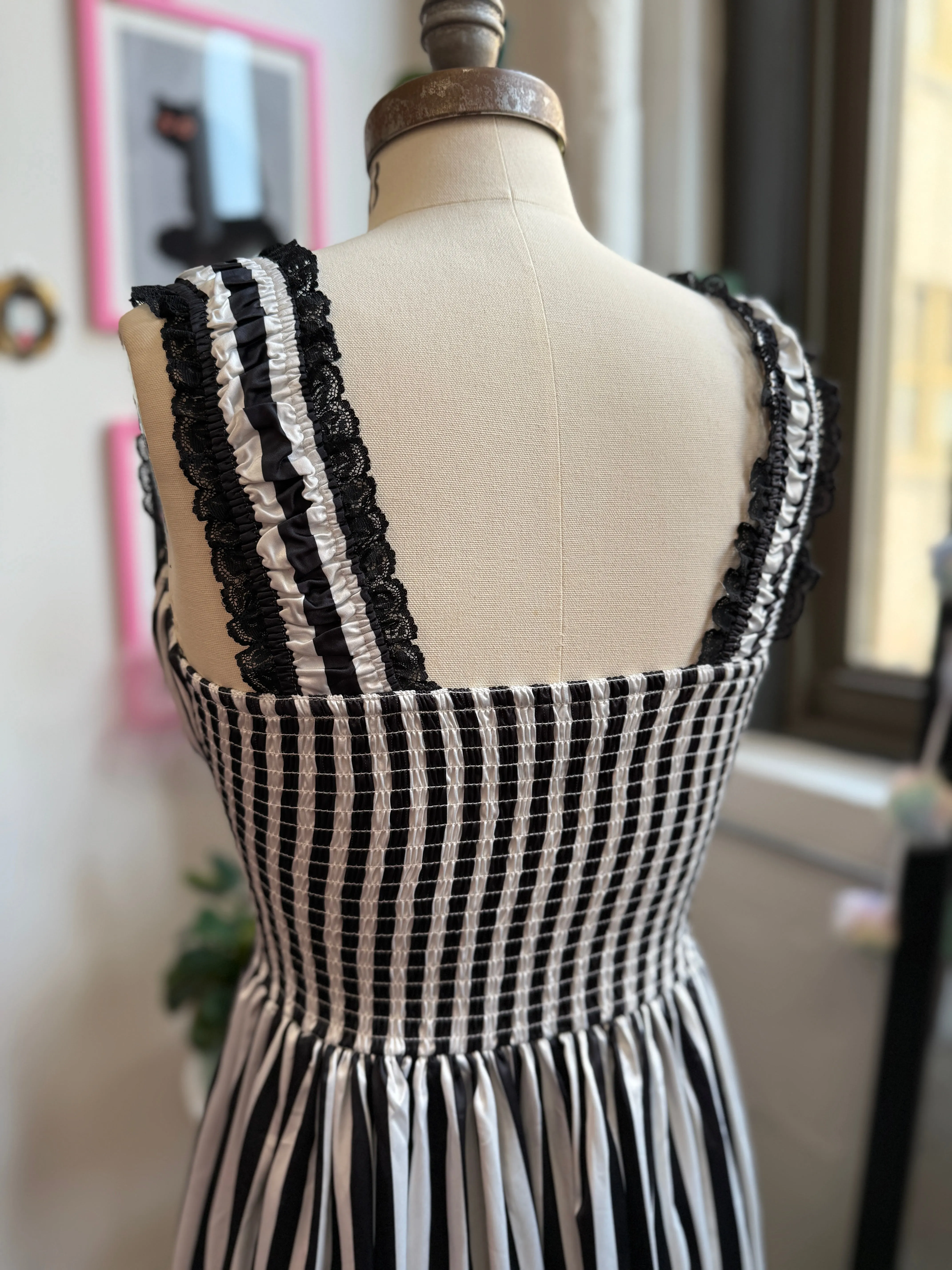 Cosette Maxi Dress in Sleepy Hollow Stripe sold by Wax Poetic product image thumbnail 4