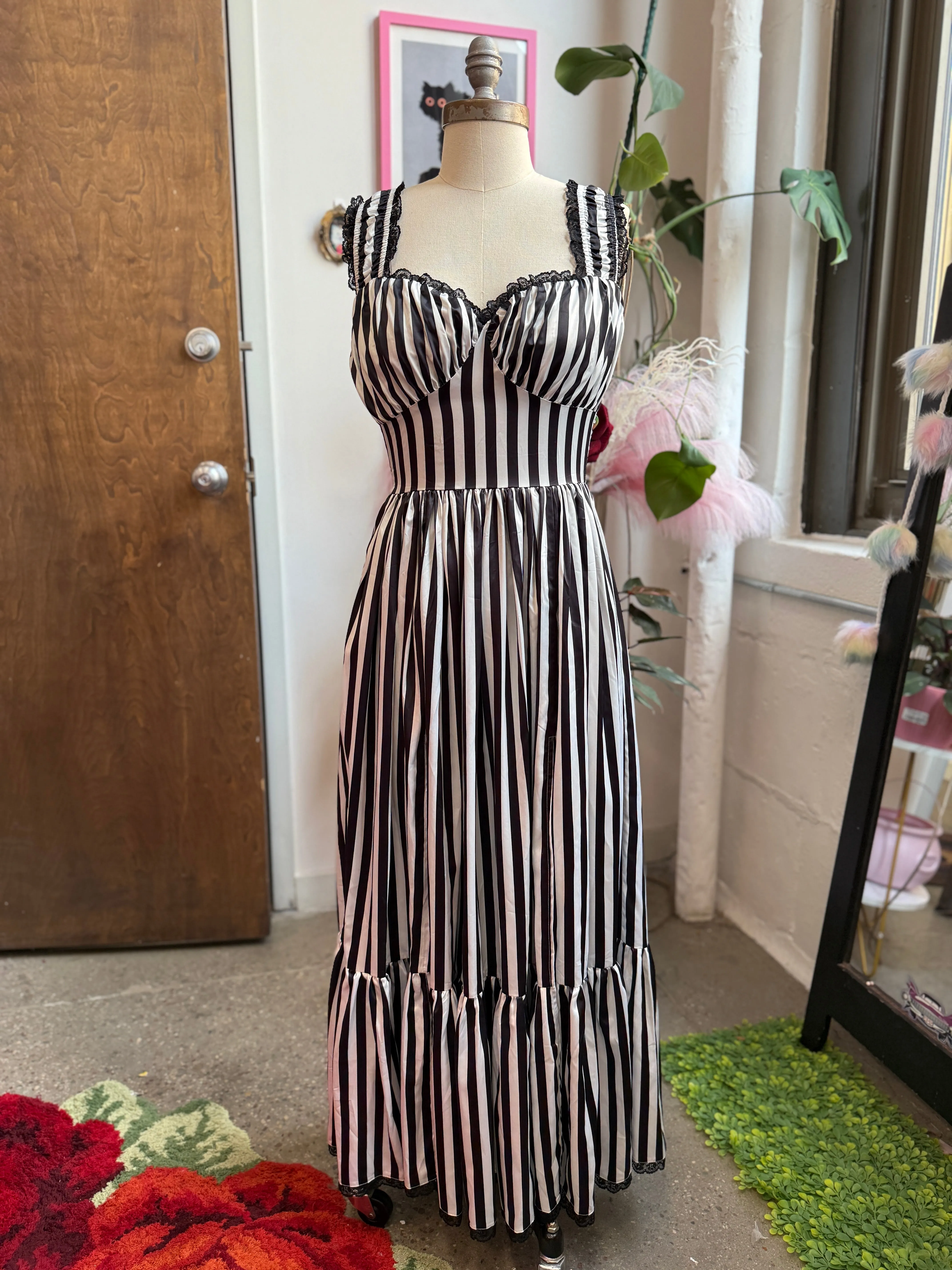 Cosette Maxi Dress in Sleepy Hollow Stripe sold by Wax Poetic product image thumbnail 3