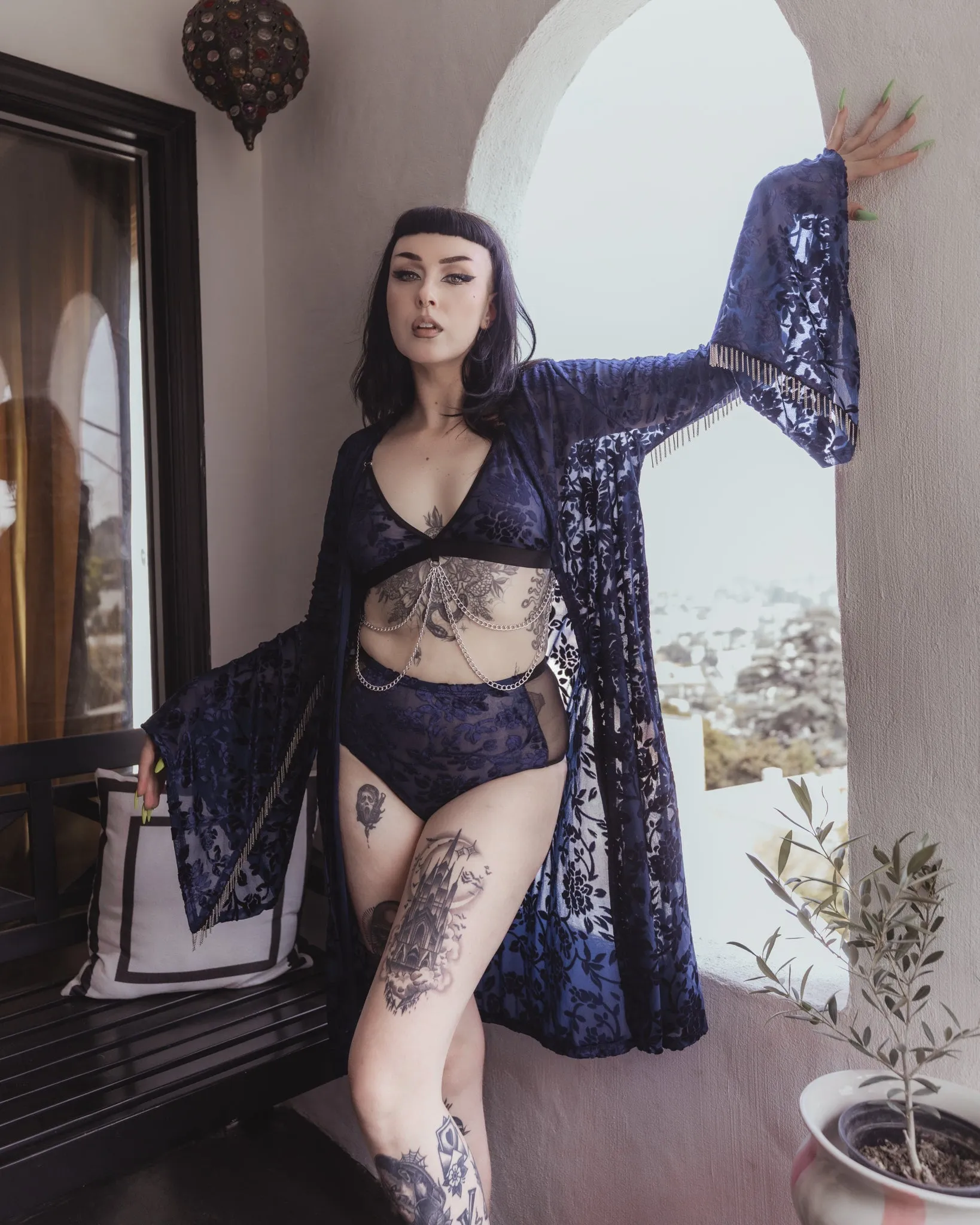Midnight Muse Kimono by The Pretty Cult sold by Wax Poetic product image thumbnail 3