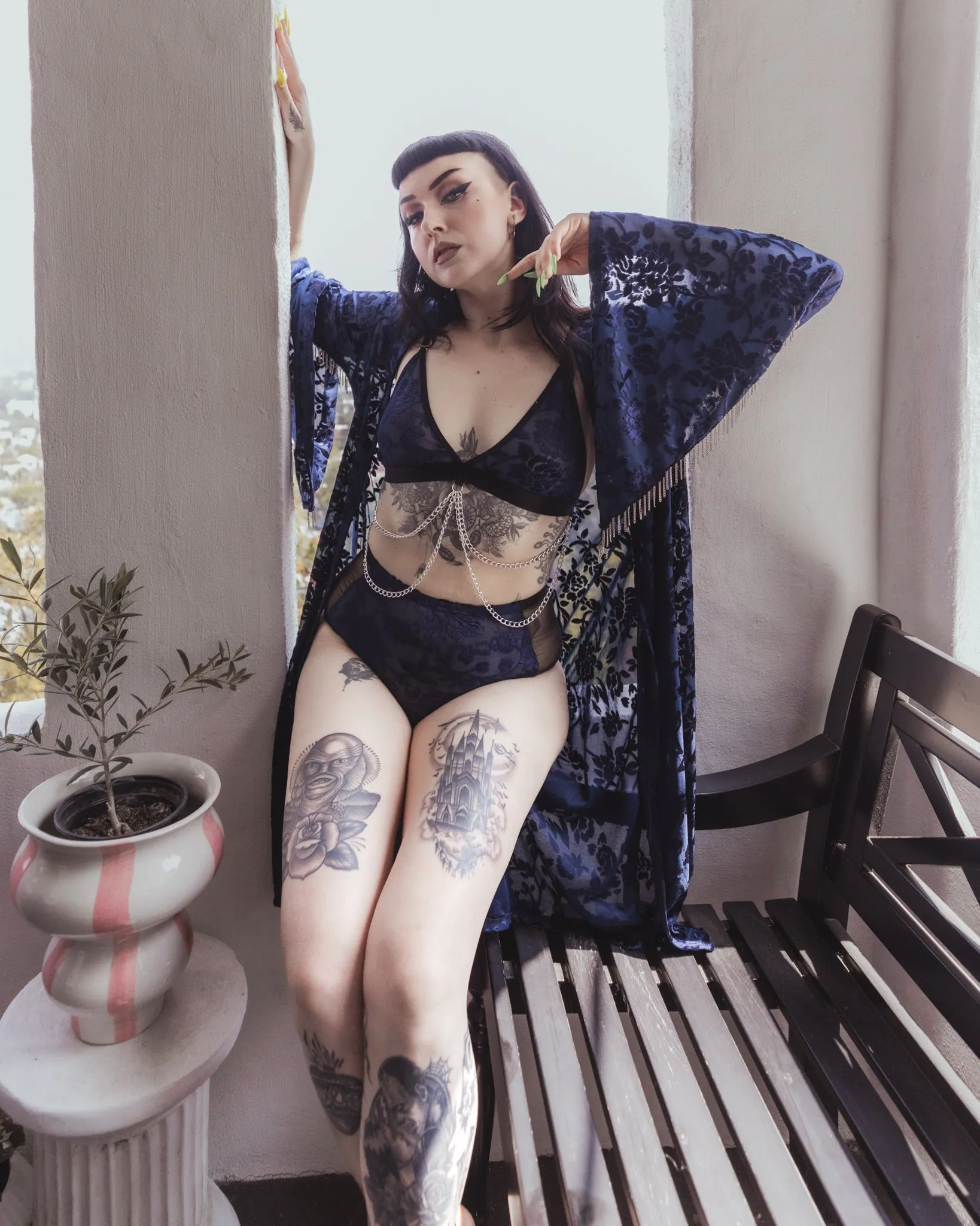 Midnight Muse Kimono by The Pretty Cult sold by Wax Poetic product image thumbnail 4