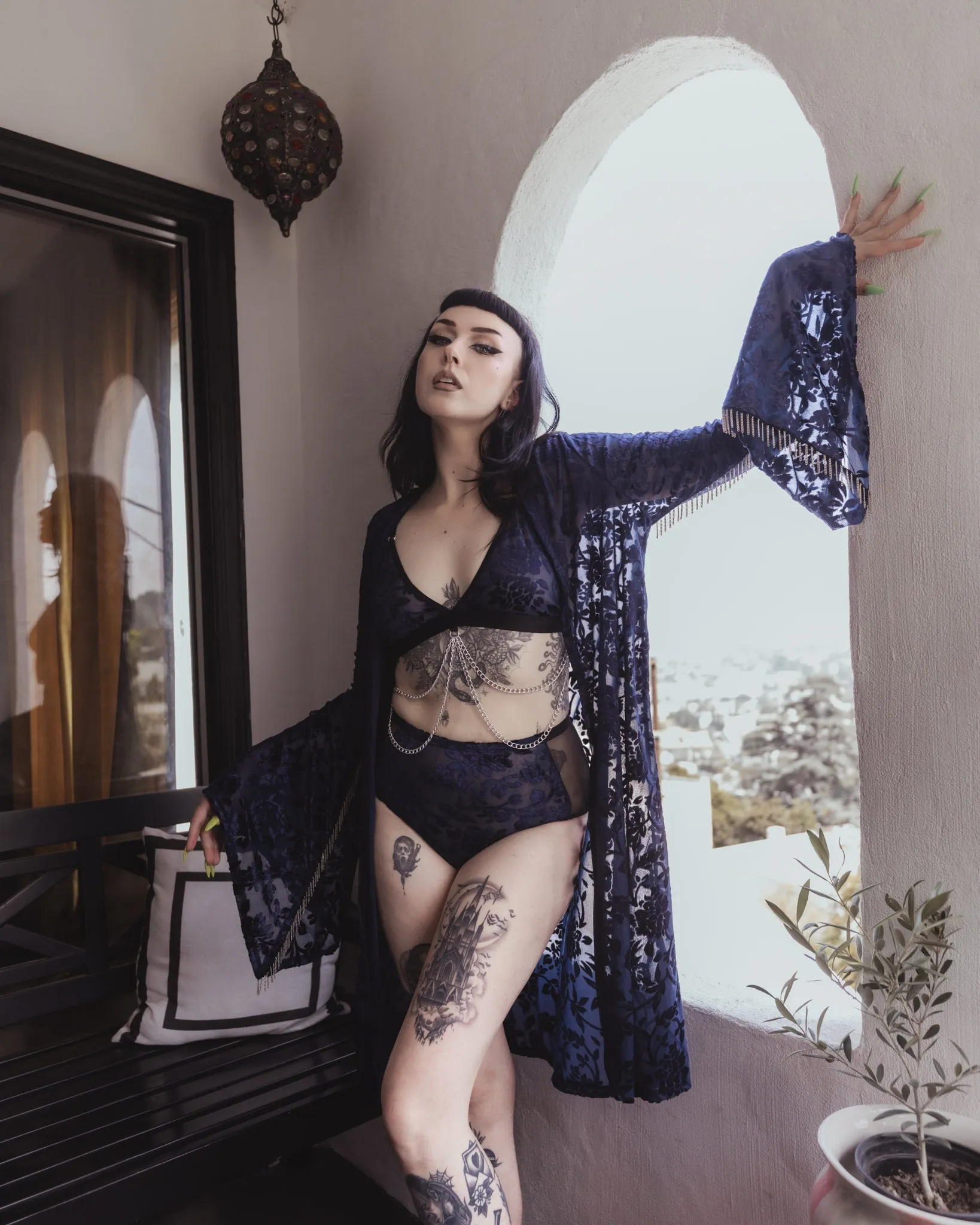 Midnight Muse Kimono by The Pretty Cult sold by Wax Poetic product image thumbnail 5