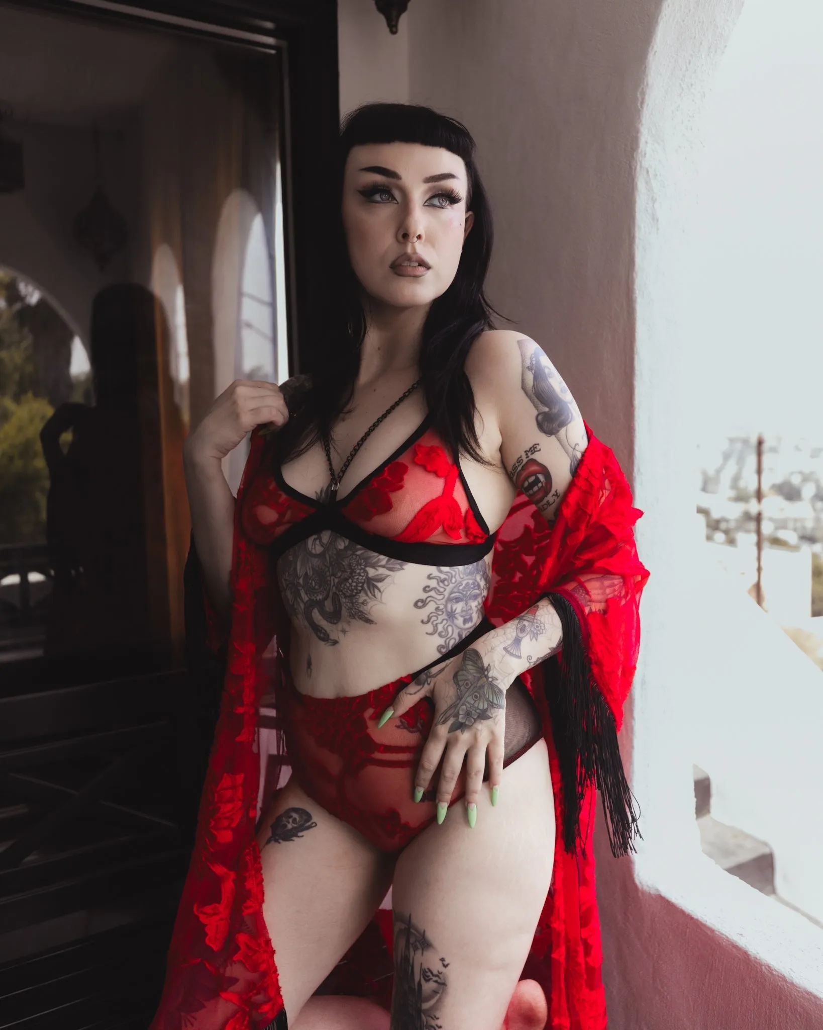 Blood Moon Kimono by The Pretty Cult sold by Wax Poetic product image thumbnail 3