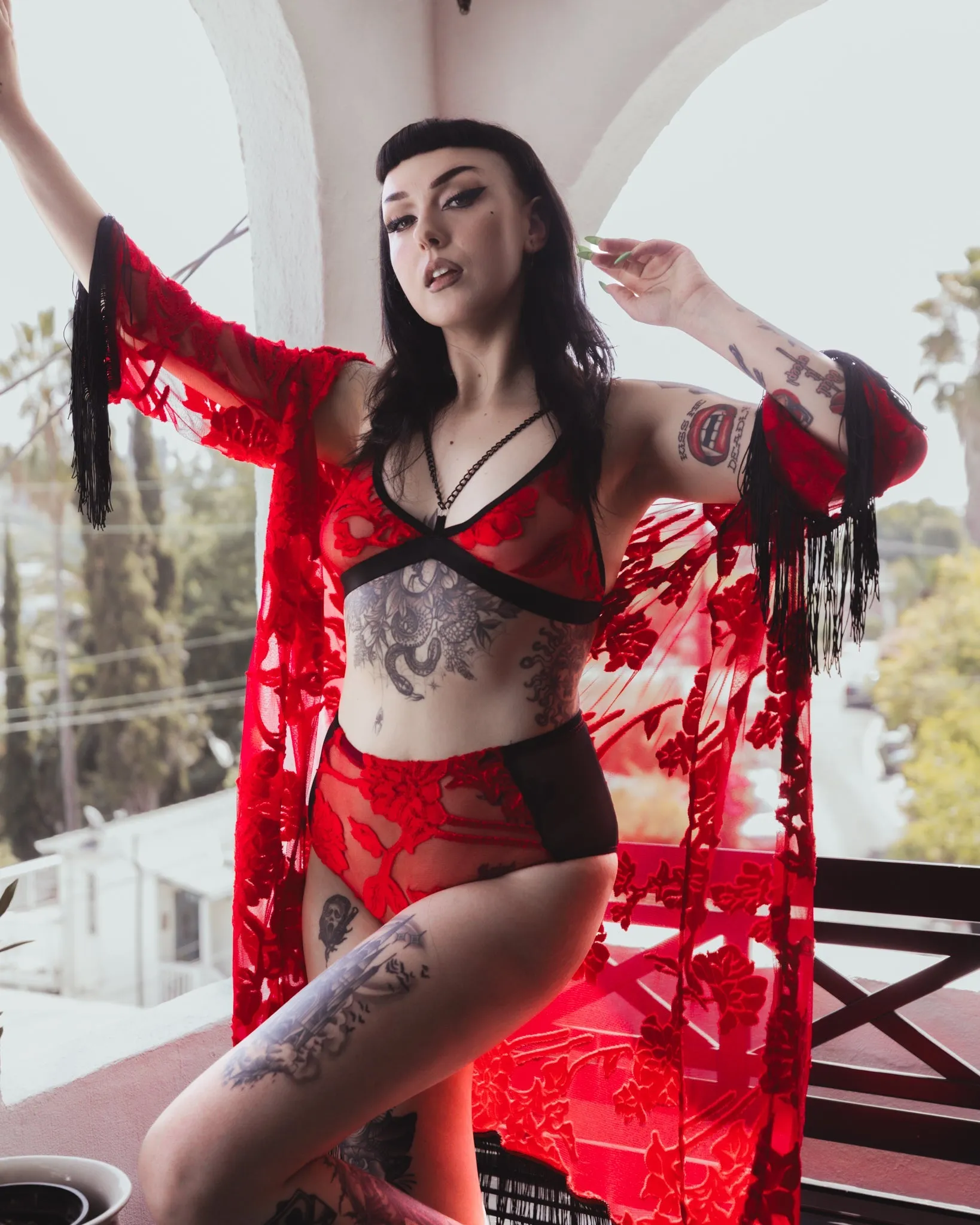 Blood Moon Kimono by The Pretty Cult sold by Wax Poetic