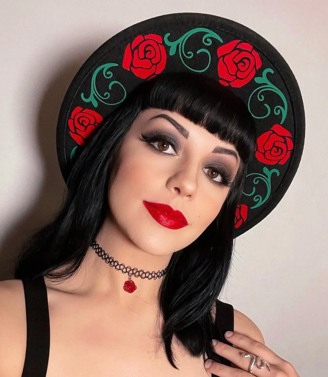 Vegan Felt Hat - Rose Crown by Witchwood Bags sold by Wax Poetic